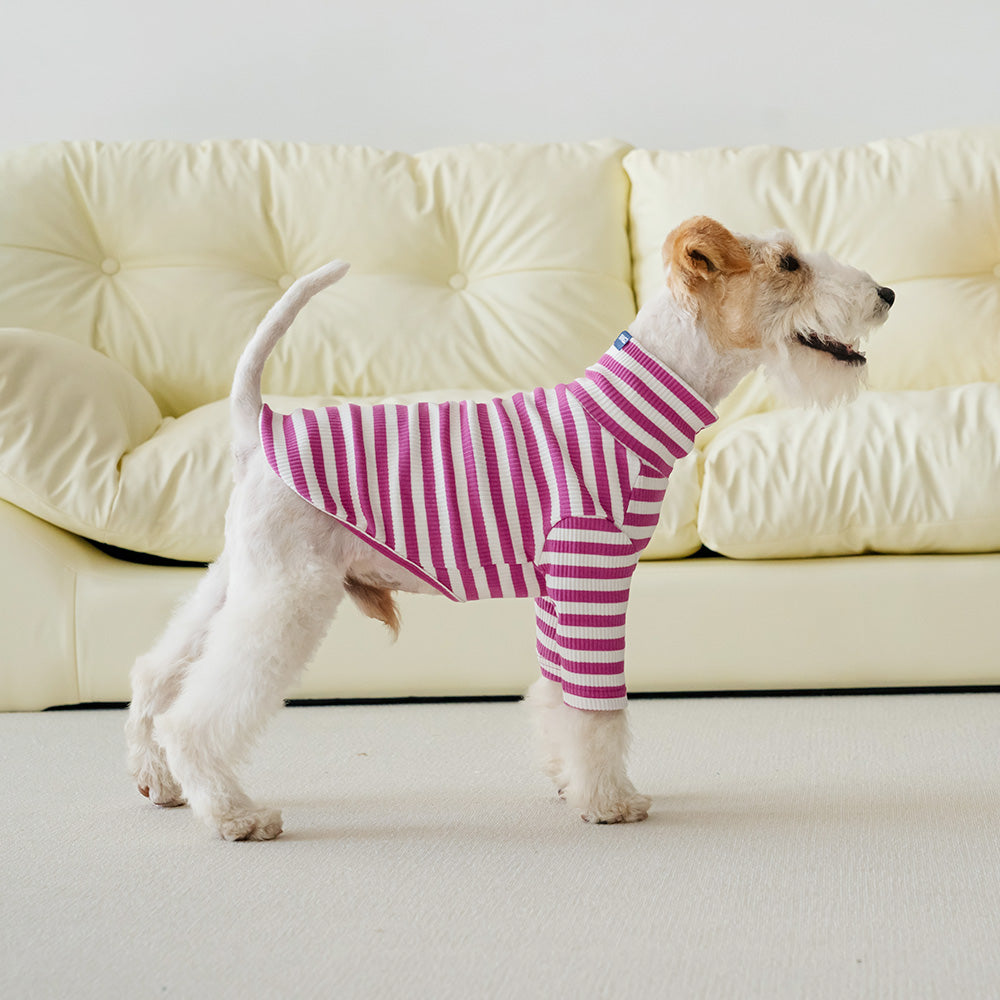 Le Tee Long - Pink & White