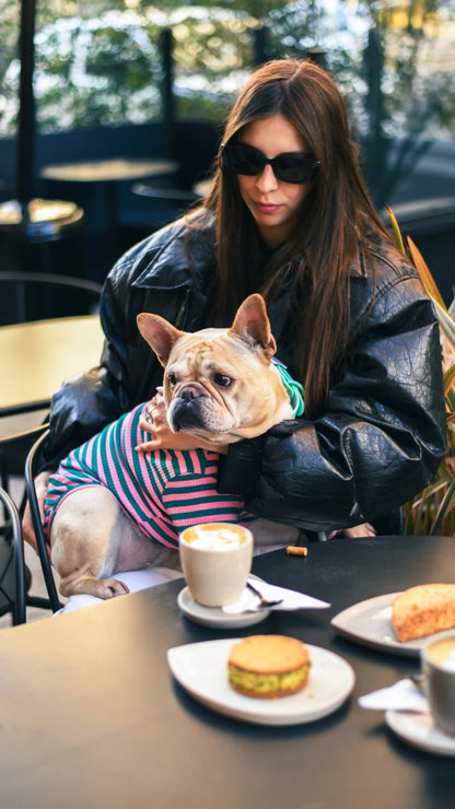 Le Tee Long - Pink & Green