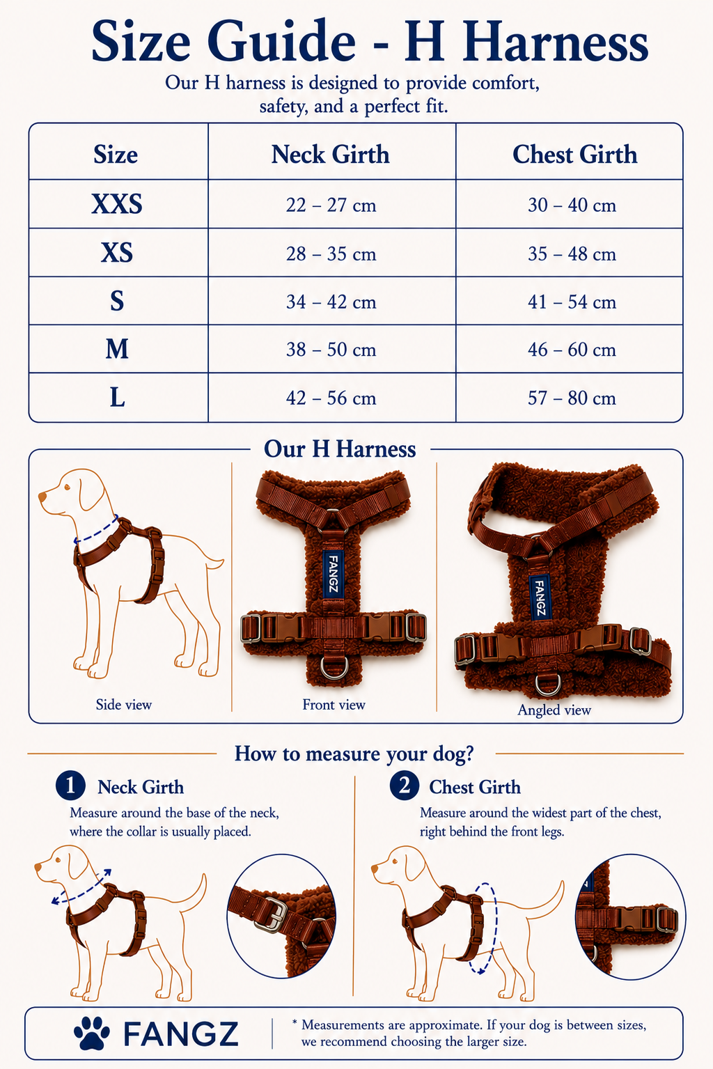 Orange Sherpa Adjustable Dog Harness