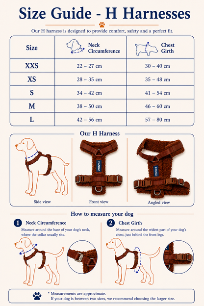 Brown Adjustable No-Pull Dog Harness & Hands-Free Leash Set