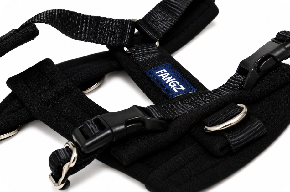 Black Adjustable No-Pull Dog Harness