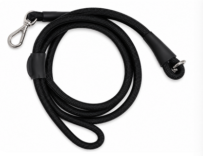 Black Adjustable No-Pull Dog Harness & Hands-Free Leash Set