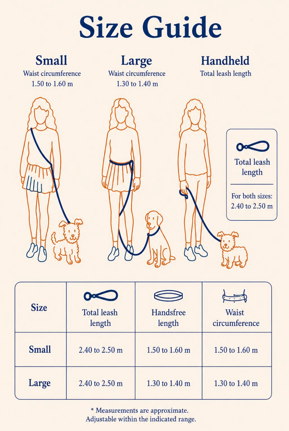 Blue Hands-Free Adjustable Dog Leash