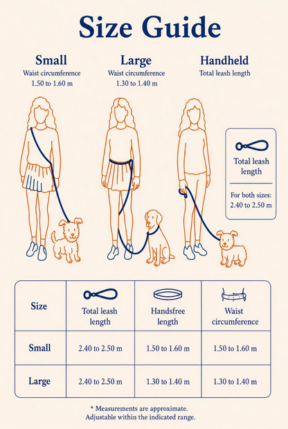 Blue Hands-Free Adjustable Dog Leash