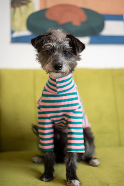 Le Tee Long - Pink & Green