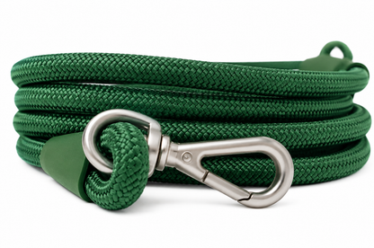 Green Adjustable No-Pull Dog Harness & Hands-Free Leash Set