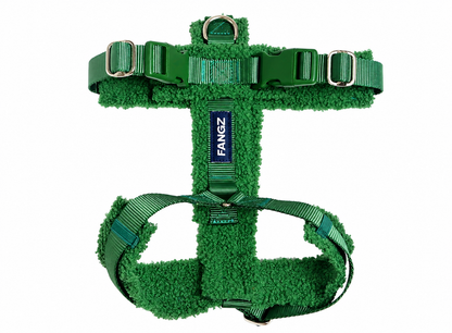 Green Adjustable No-Pull Dog Harness & Hands-Free Leash Set