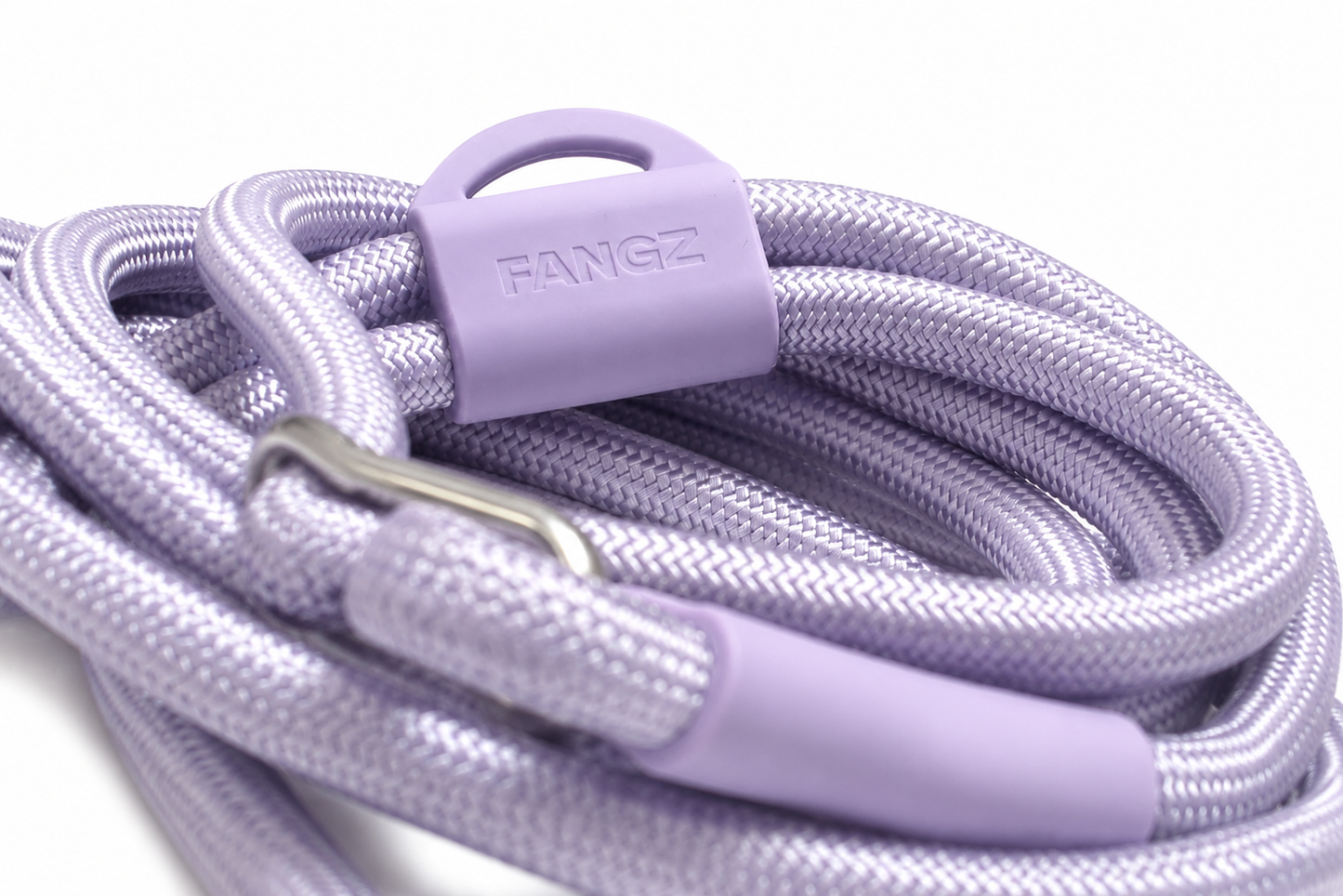 Lilac Adjustable No-Pull Dog Harness & Hands-Free Leash Set